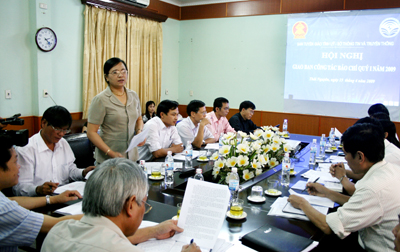 Giao ban công tác báo chí quý I